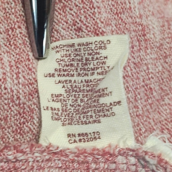 Vintage Free People Red Henley Long Sleeve Top Y2K 100% Cotton Heathered Size S - Picture 10 of 10